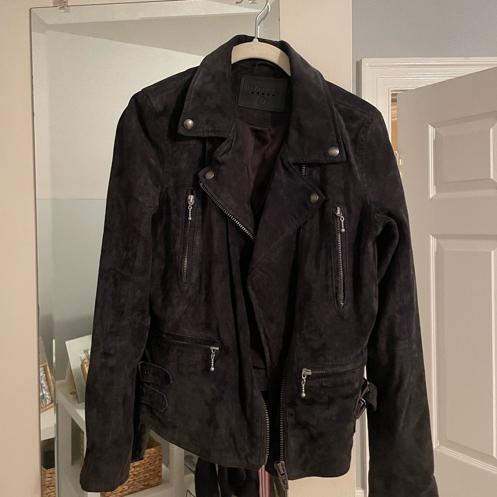 BLANK NYC Suede Moto Jacket